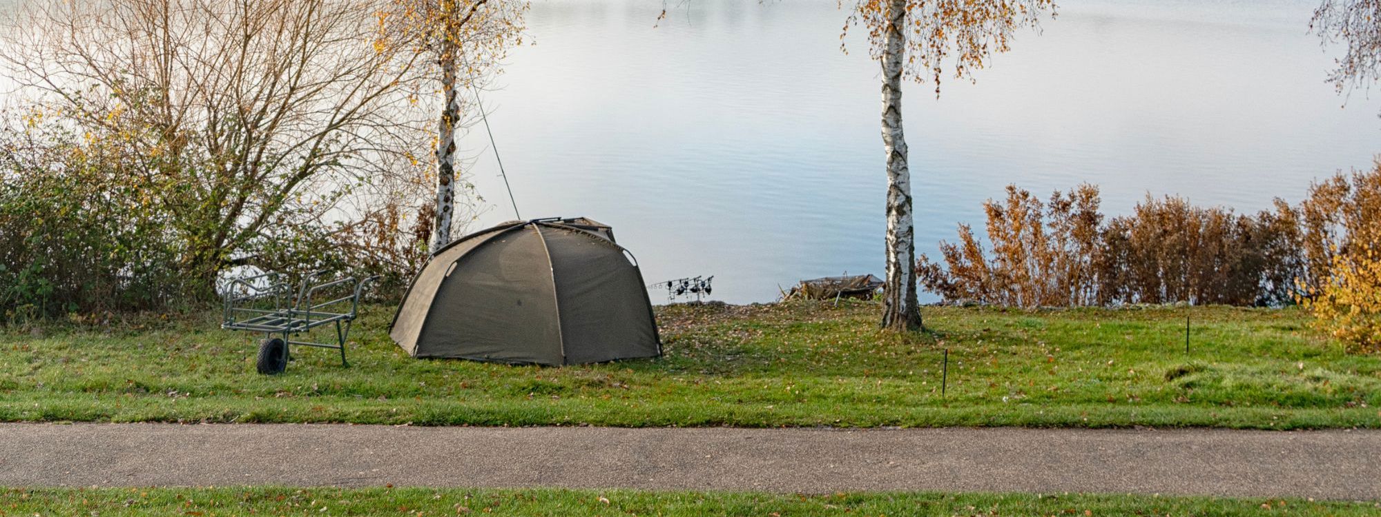 Angler fishing on Willen Lake